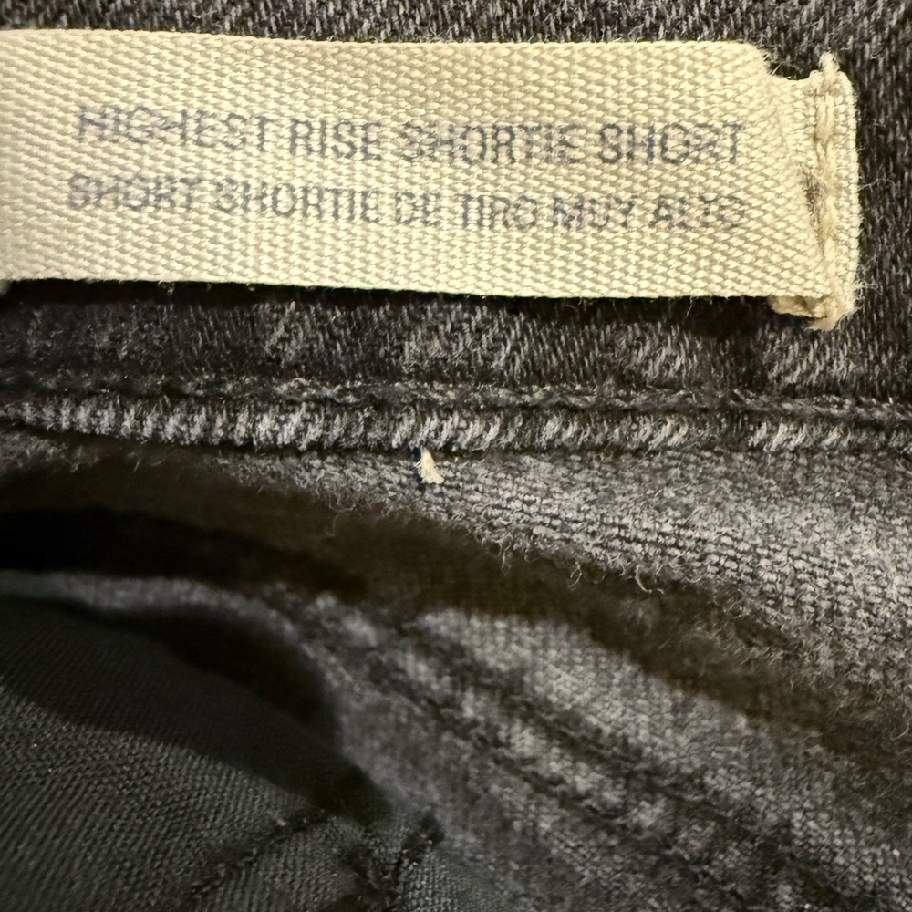 Universal Thread High Vintage Stretch Shortie Jean Shorts Black Wash Size 0 - Picture 6 of 8